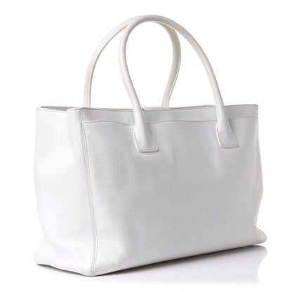 Chanel Calfskin Cerf Executive Shopper Tote White 4 of 15