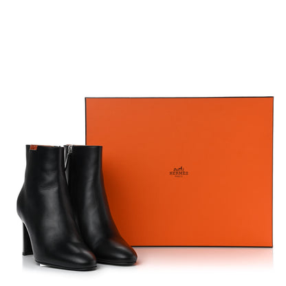 Hermes Calfskin Delice Ankle Boots 37.5 Black 10 of 10