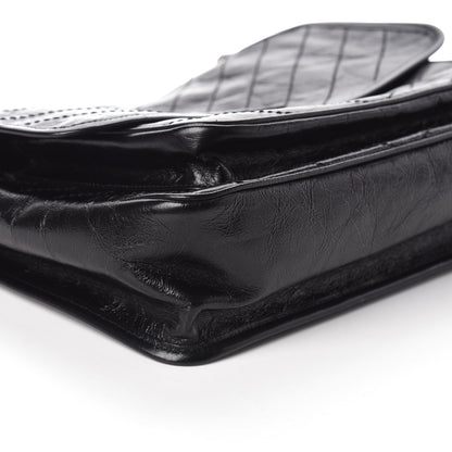 Saint Laurent Crinkled Calfskin Matelasse Monogram Large Niki Chain Satchel Black 8 of 9