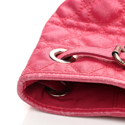 Christian Dior Coated Canvas Cannage Medium Panarea Tote Pink 13 of 17