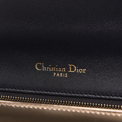 Christian Dior Metallic Patent Micro-Cannage Medium Diorama Flap Bag Gold 6 of 7
