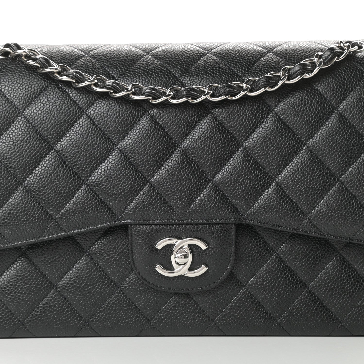 Chanel Caviar Quilted Jumbo Double Flap Black 8 of 12