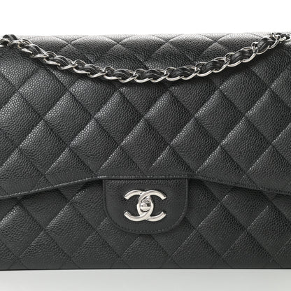 Chanel Caviar Quilted Jumbo Double Flap Black 8 of 12