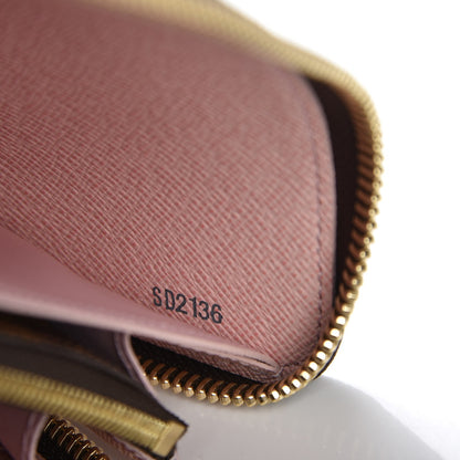 Louis Vuitton Damier Ebene Clemence Wallet Rose Ballerine 7 of 7