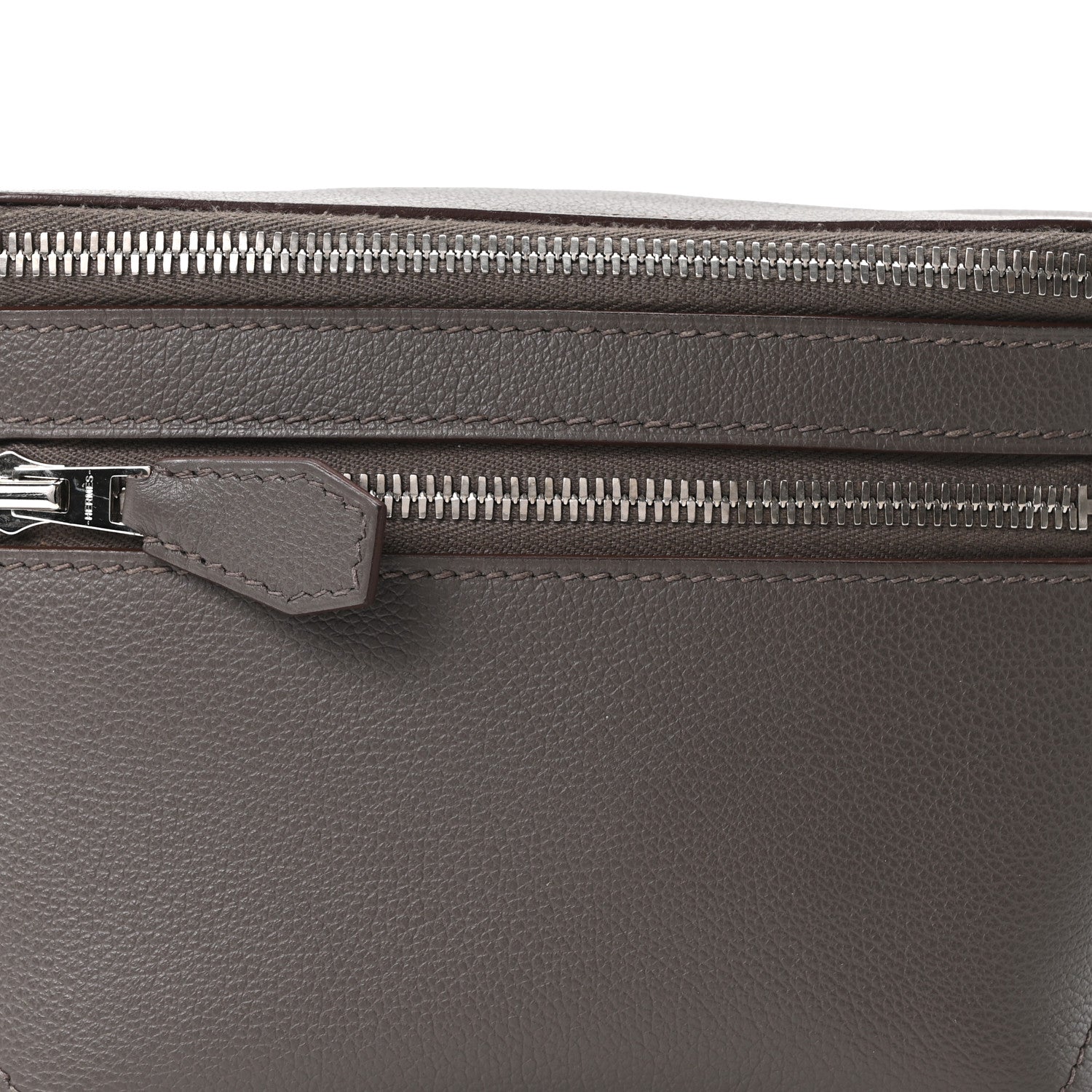 Hermes Taurillon Cristobal Cityslide Belt Bag PM Etain 7 of 9
