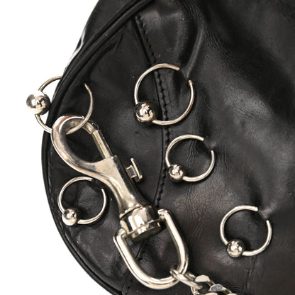 Christian Dior Calfskin Hardcore Pierced Saddle Bag Black 11 of 21