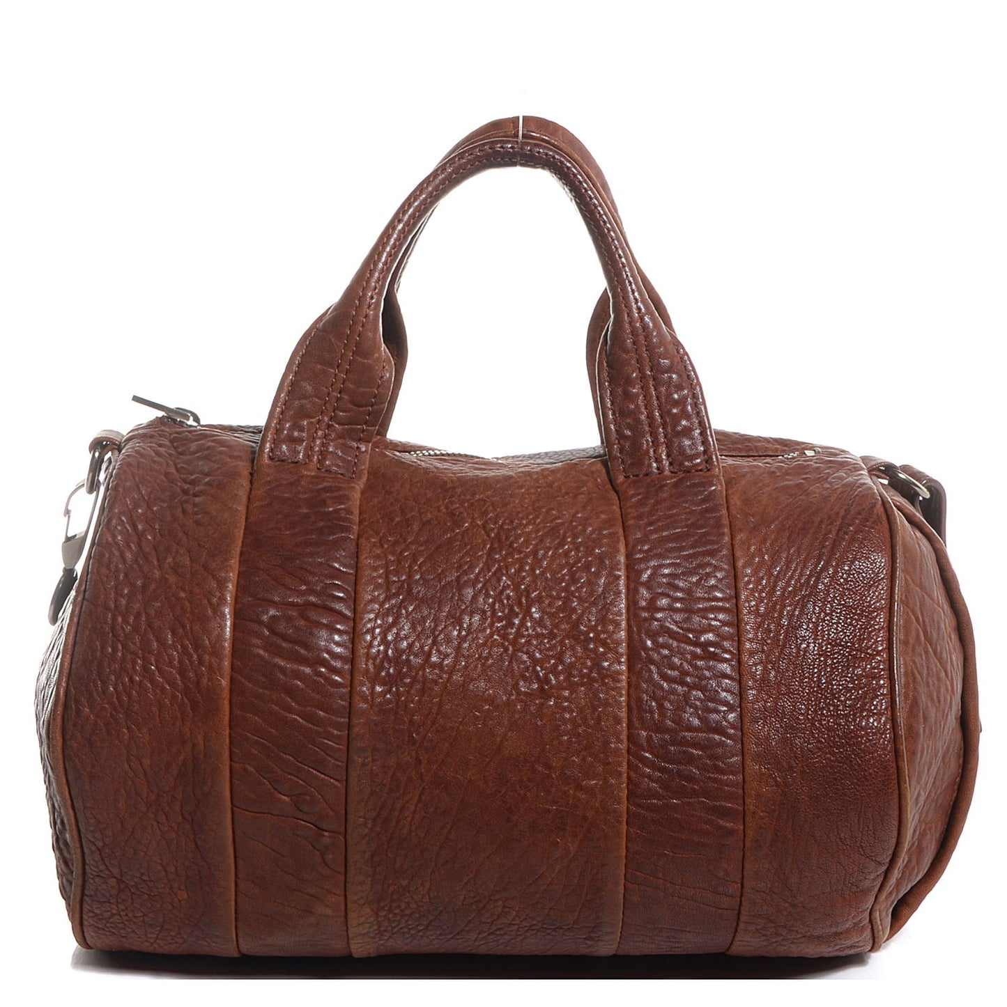 Pebbled Lambskin Rocco Brown w Antique Silver Hardware