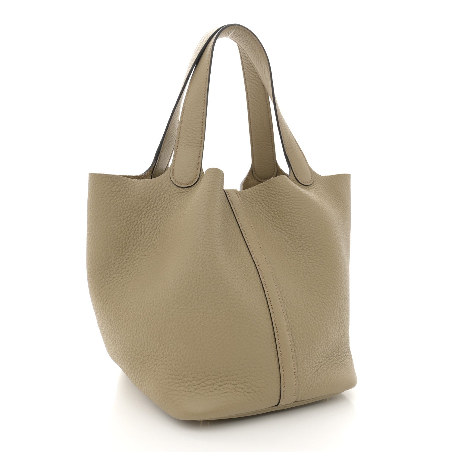 Hermes Taurillon Clemence Picotin Lock 22 MM Beige Marfa 3 of 12