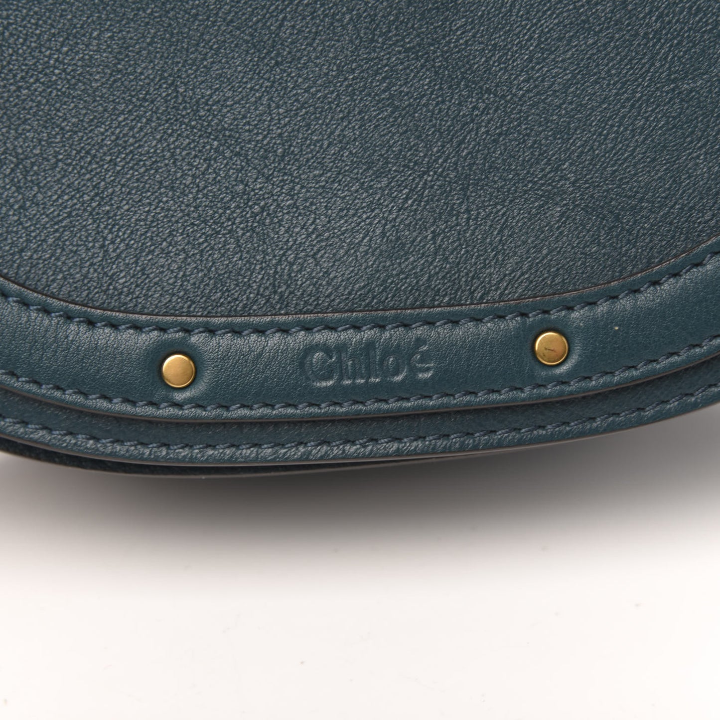 Calfskin Suede Small Nile Bracelet Bag Teal