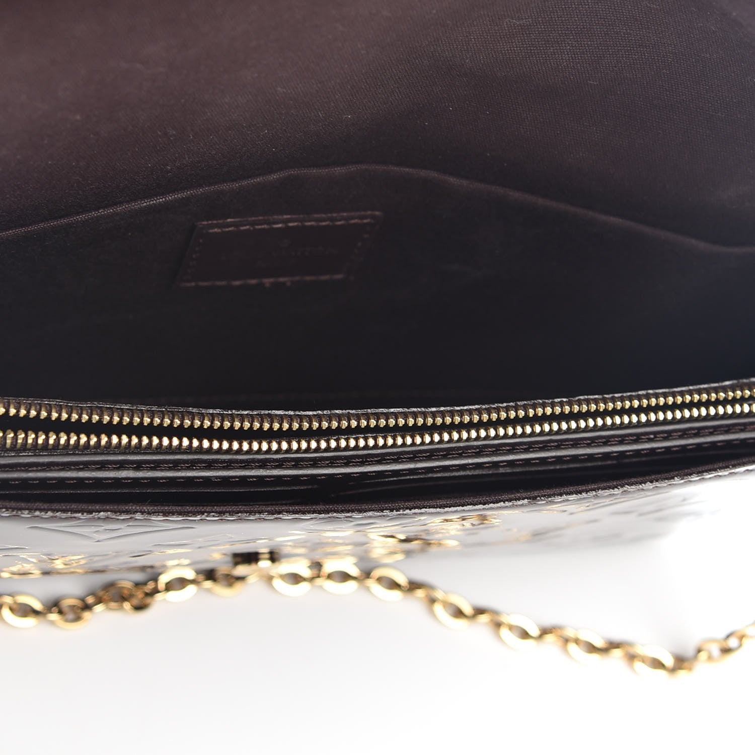 Louis Vuitton Vernis Pochette Felicie Chain Wallet Amarante 4 of 4