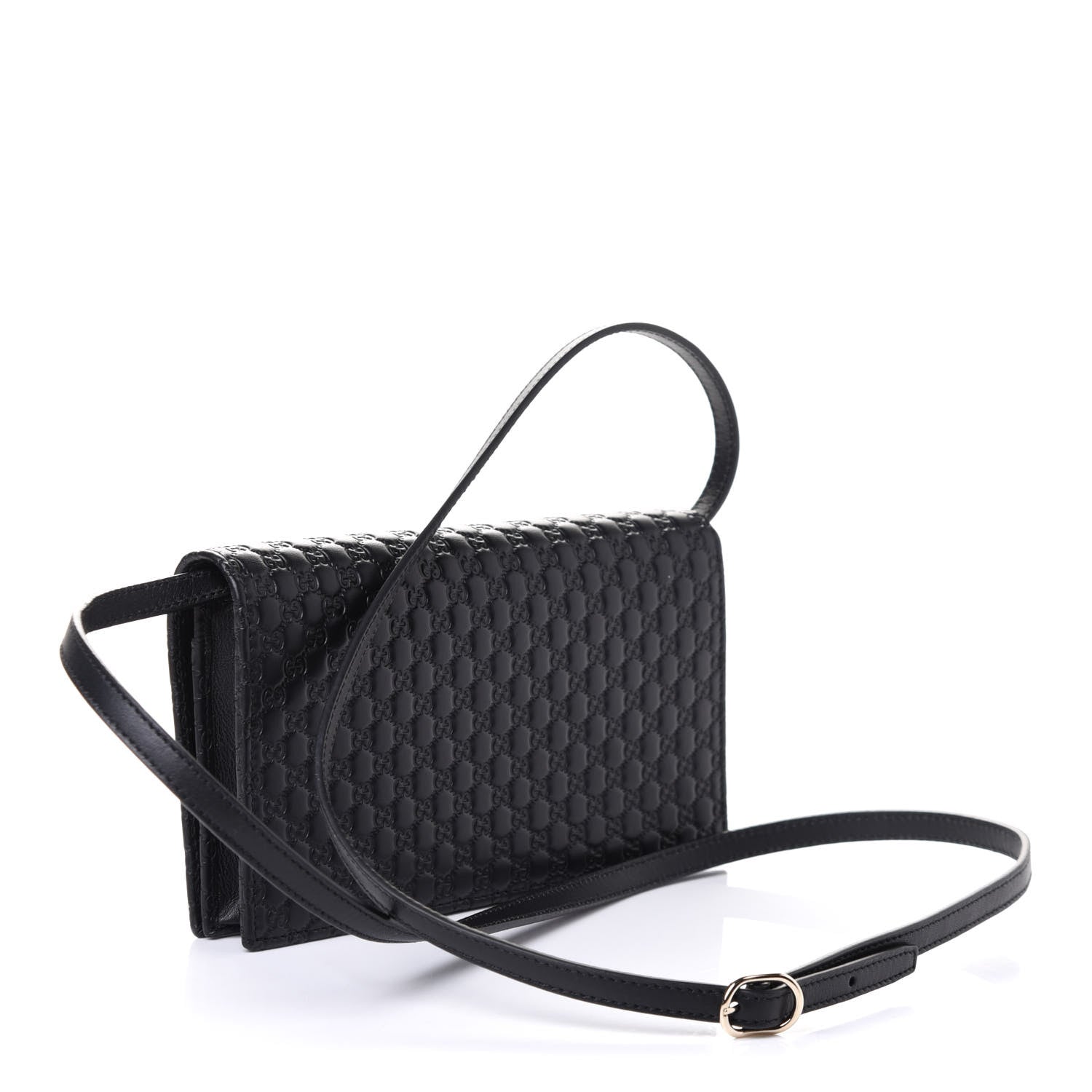 Gucci Microguccissima Crossbody Wallet Black 3 of 5