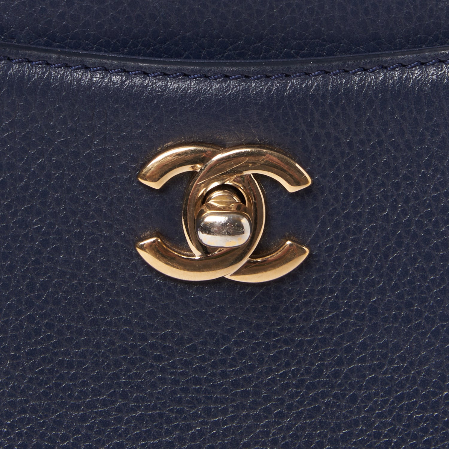 Chanel Grained Calfskin Small Neo Executive Shopper Tote Navy 7 of 9