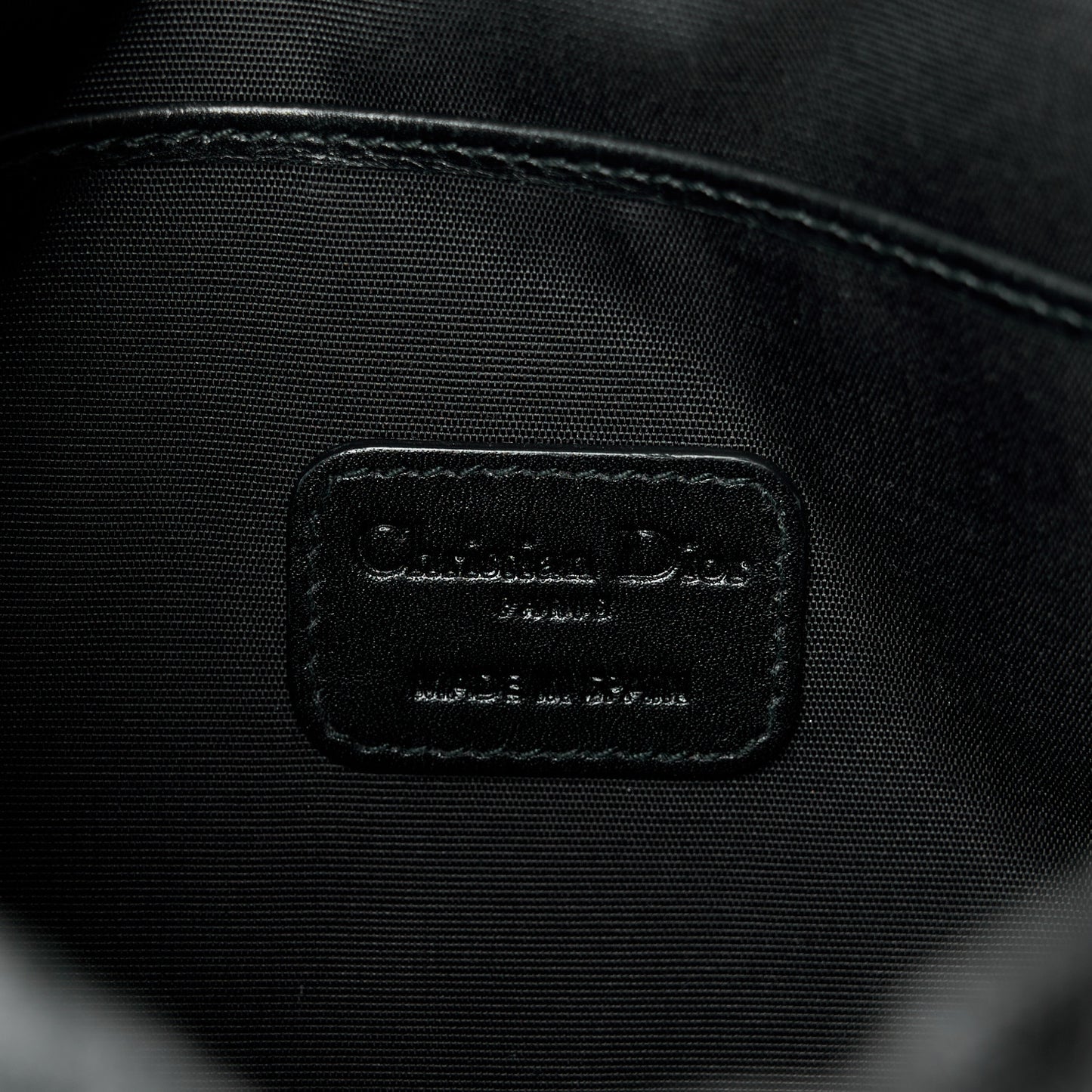 Coated Canvas Cannage Panarea Pouch Black