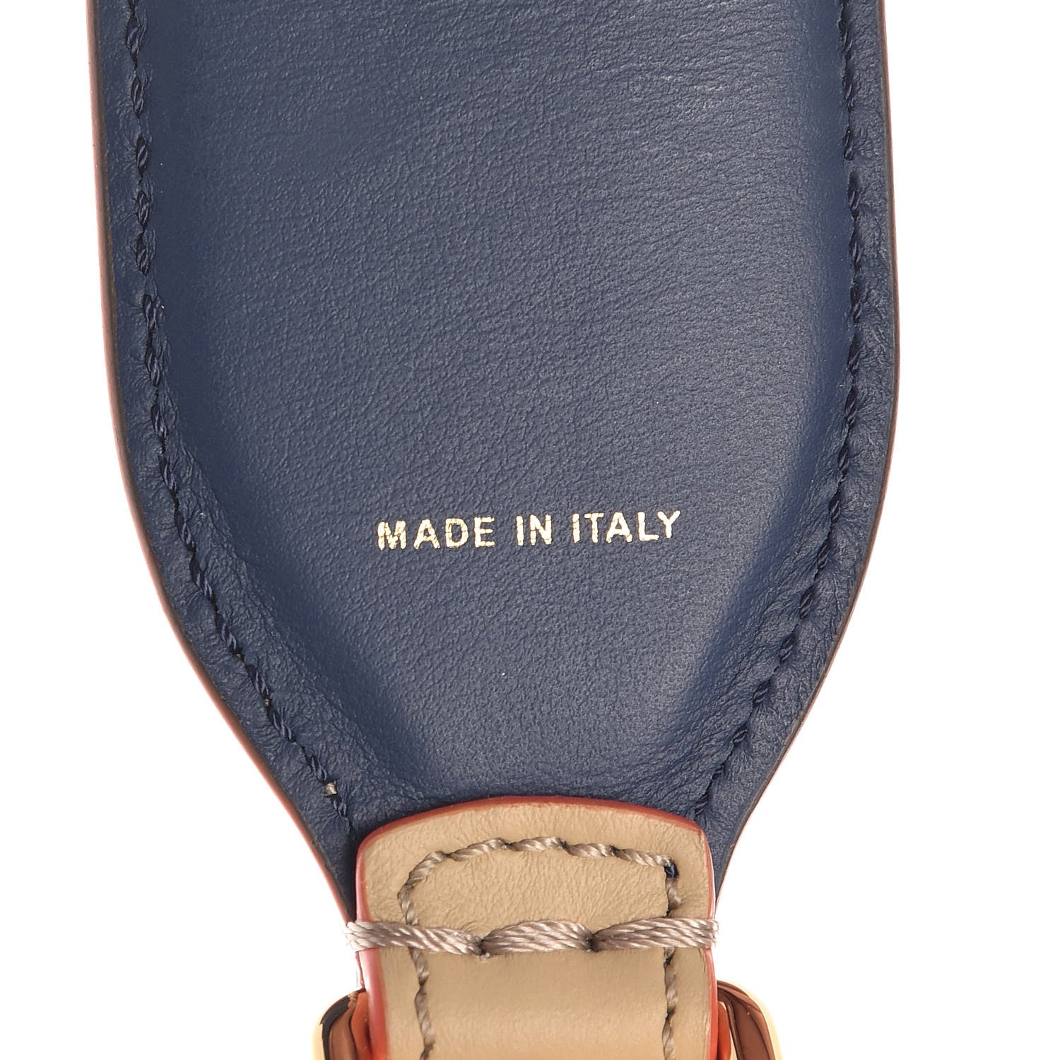 Fendi Vitello Century Plexiglass Bi-Color Studded Strap You Amido Blu Scuro 4 of 7