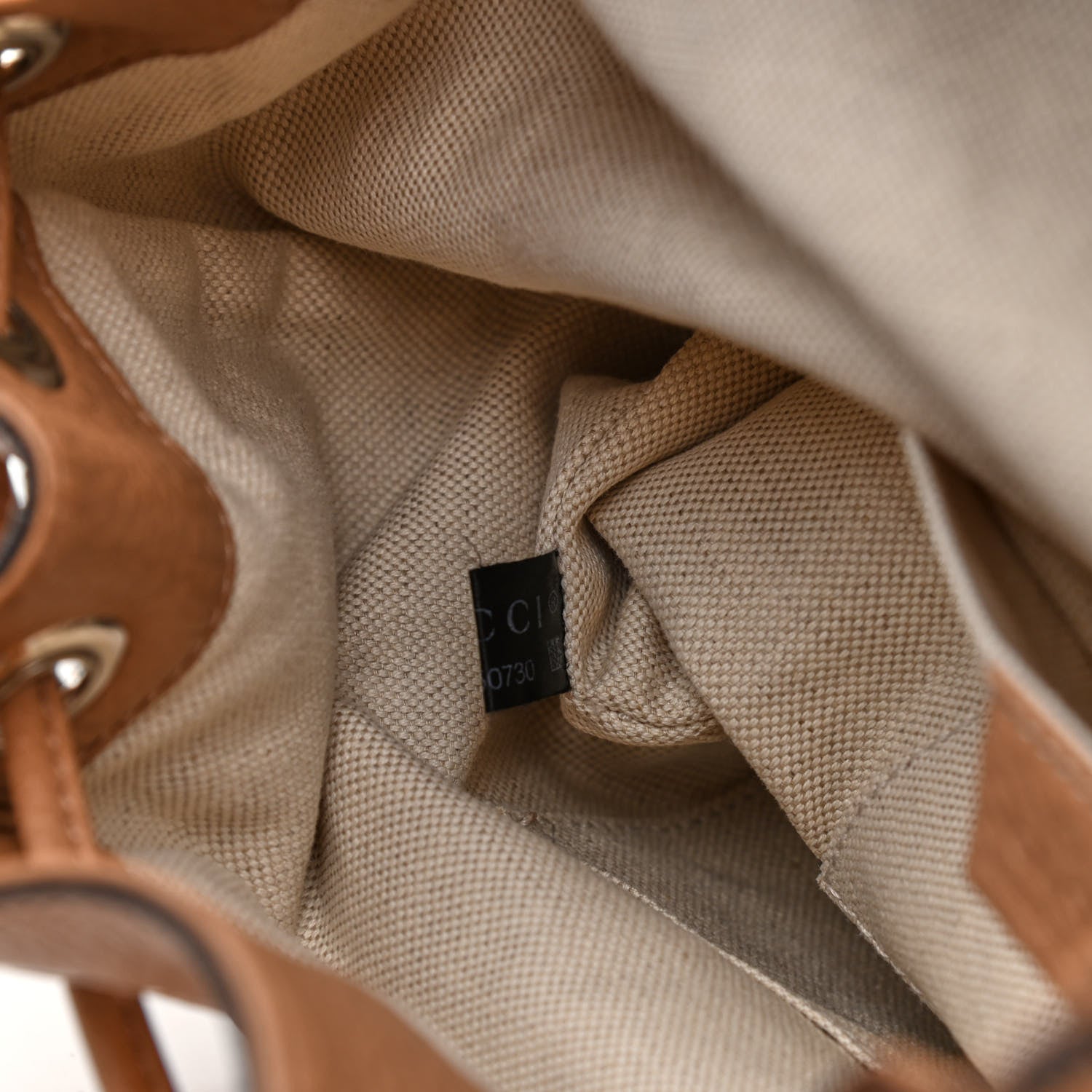 Gucci Cellarius Calfskin Medium Bamboo Backpack Camelia 8 of 10