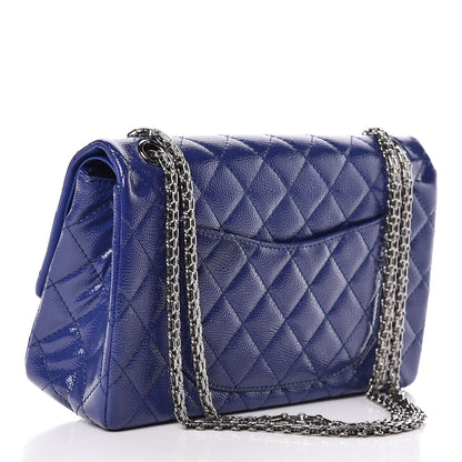 Chanel Patent Caviar Quilted 2.55 Reissue 226 Flap Blue 3 of 10