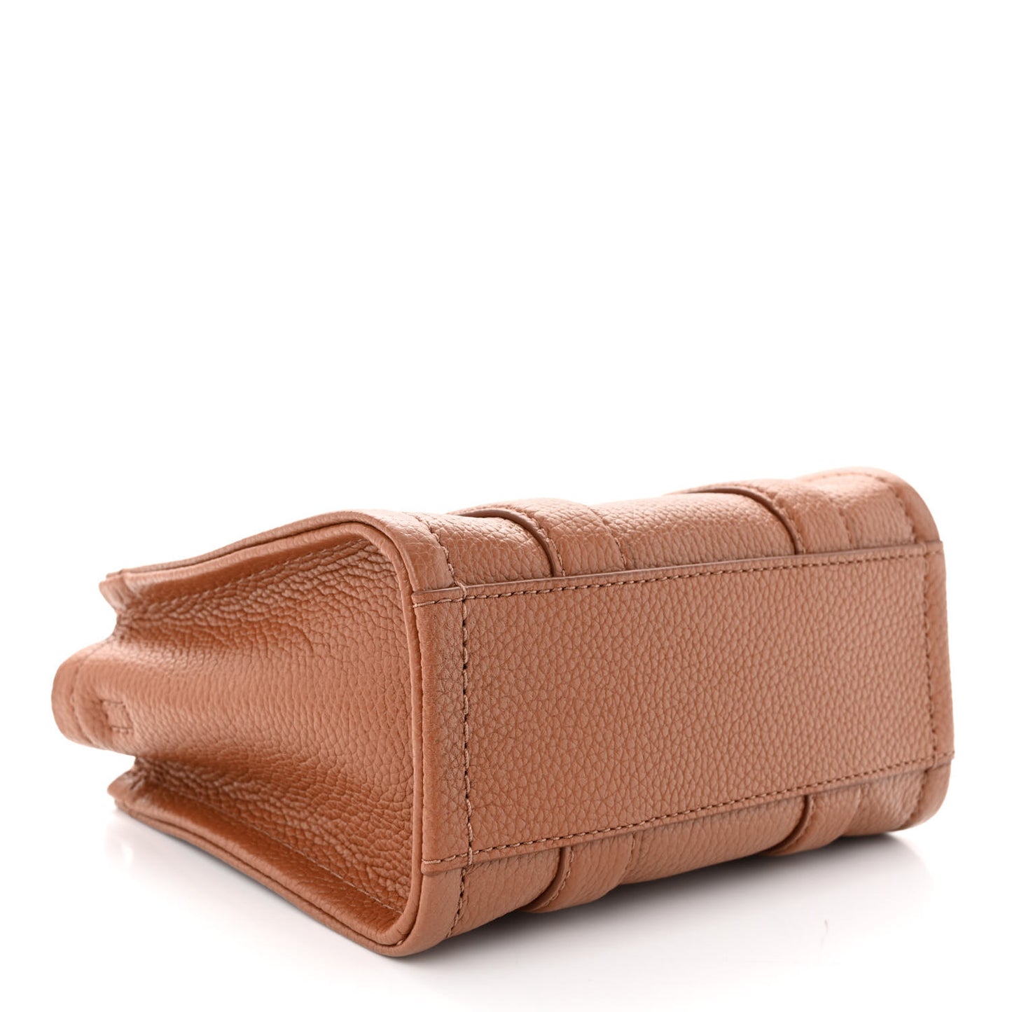 Grained Calfskin Micro The Tote Bag Argan Oil