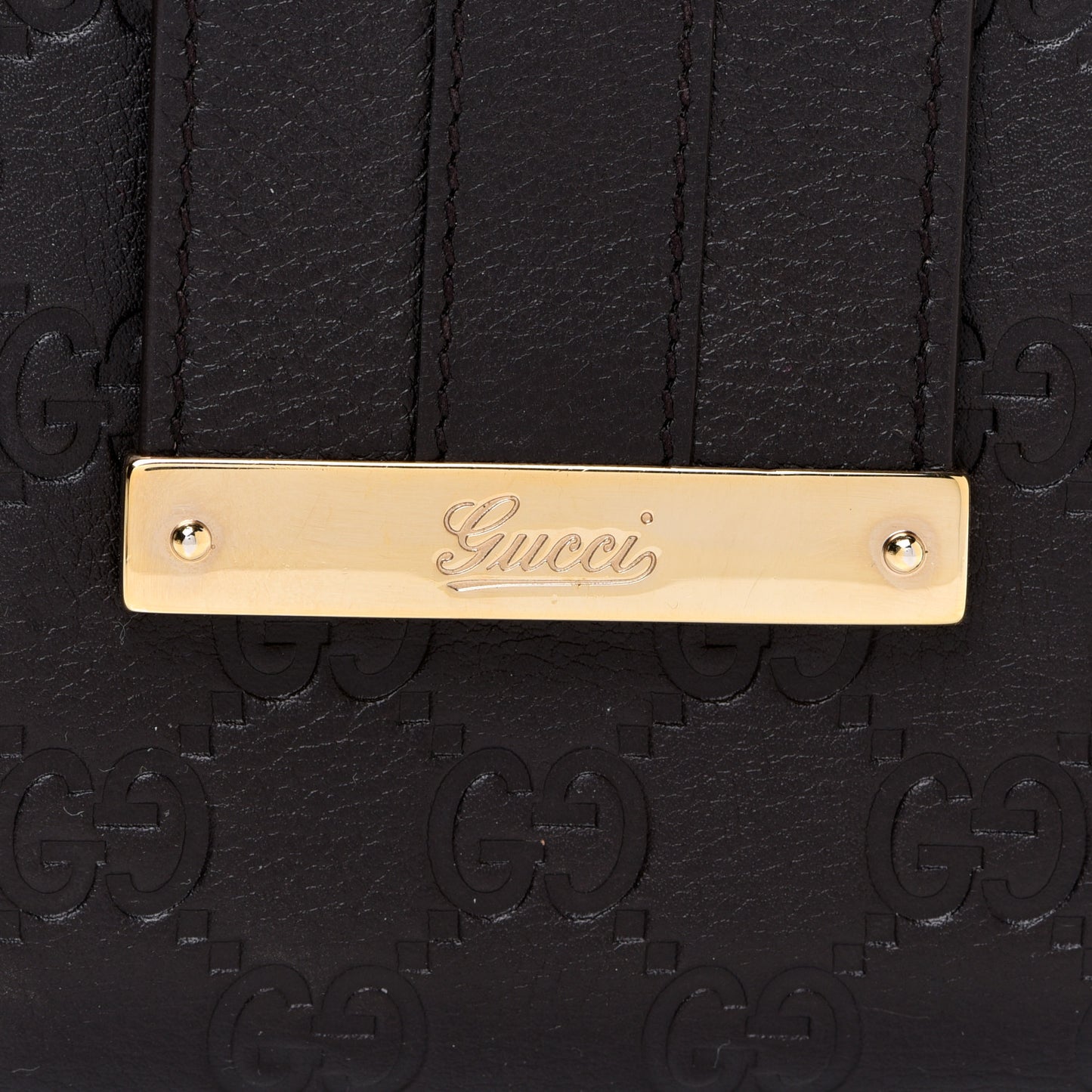 Guccissima Ladies Web Long Wallet Black