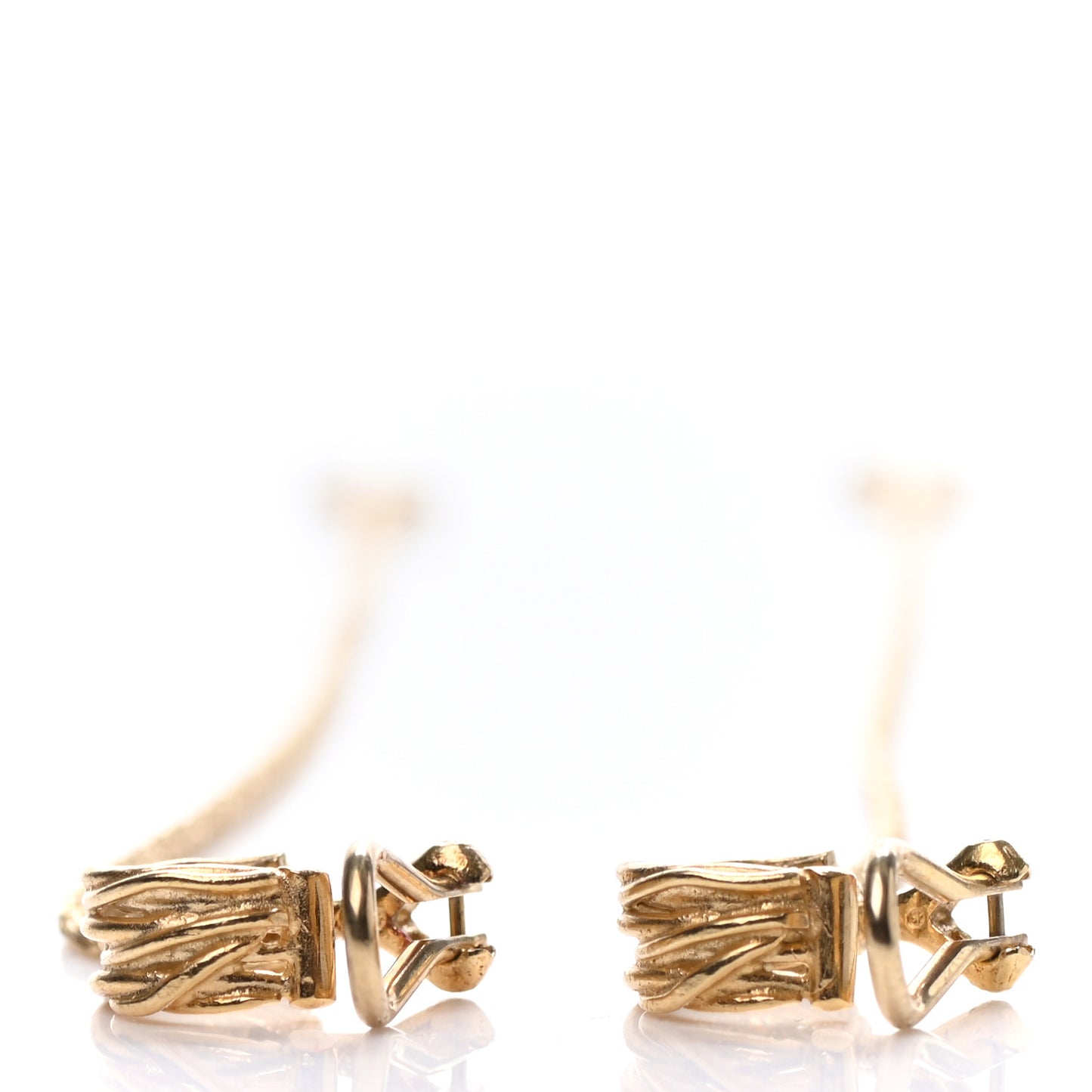 Metal Opyum Clip On Drop Earrings Gold