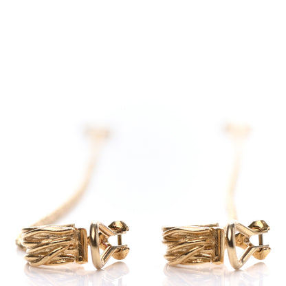 Saint Laurent Metal Opyum Clip On Drop Earrings Gold 3 of 4