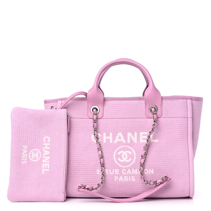 Chanel Mixed Fibers Small Deauville Tote Pink 1 of 11