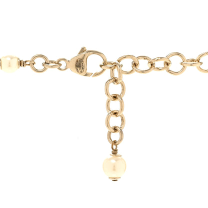 Chanel Pearl Crystal CC Camellia Express Long Necklace Gold 5 of 6
