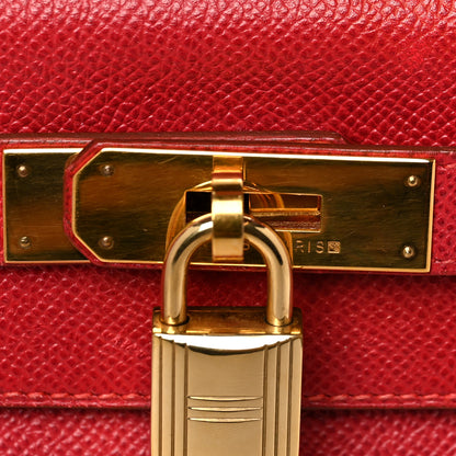 Hermes Courchevel Kelly Retourne 28 Rouge Vif 12 of 13
