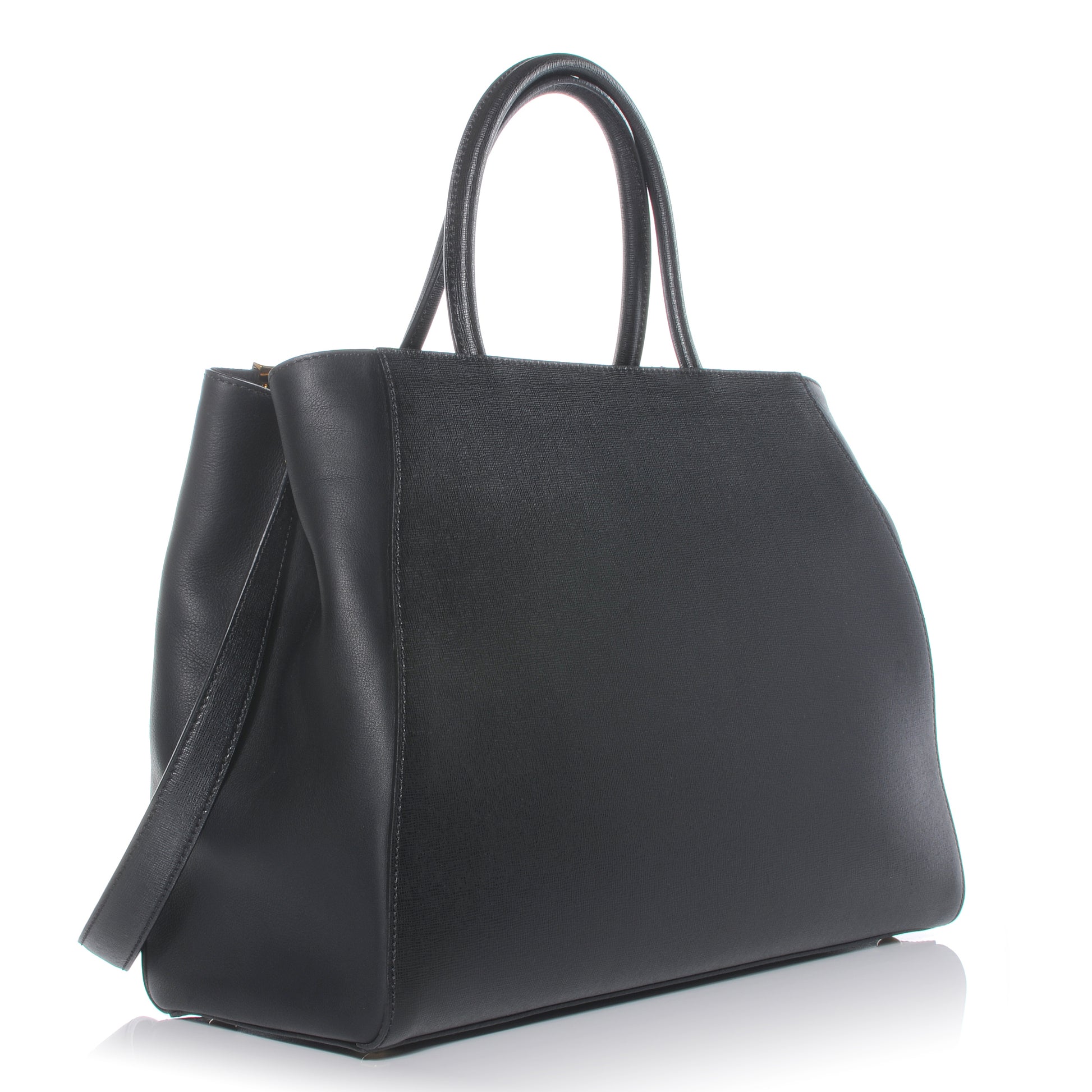 Fendi Vitello Elite Regular 2Jours Tote Black 3 of 9