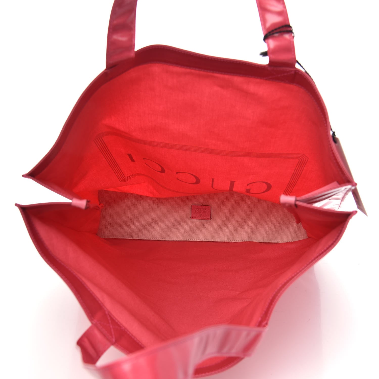 Gucci Patent Canvas Frame Logo Vertical Tote Glam Pink 5 of 10