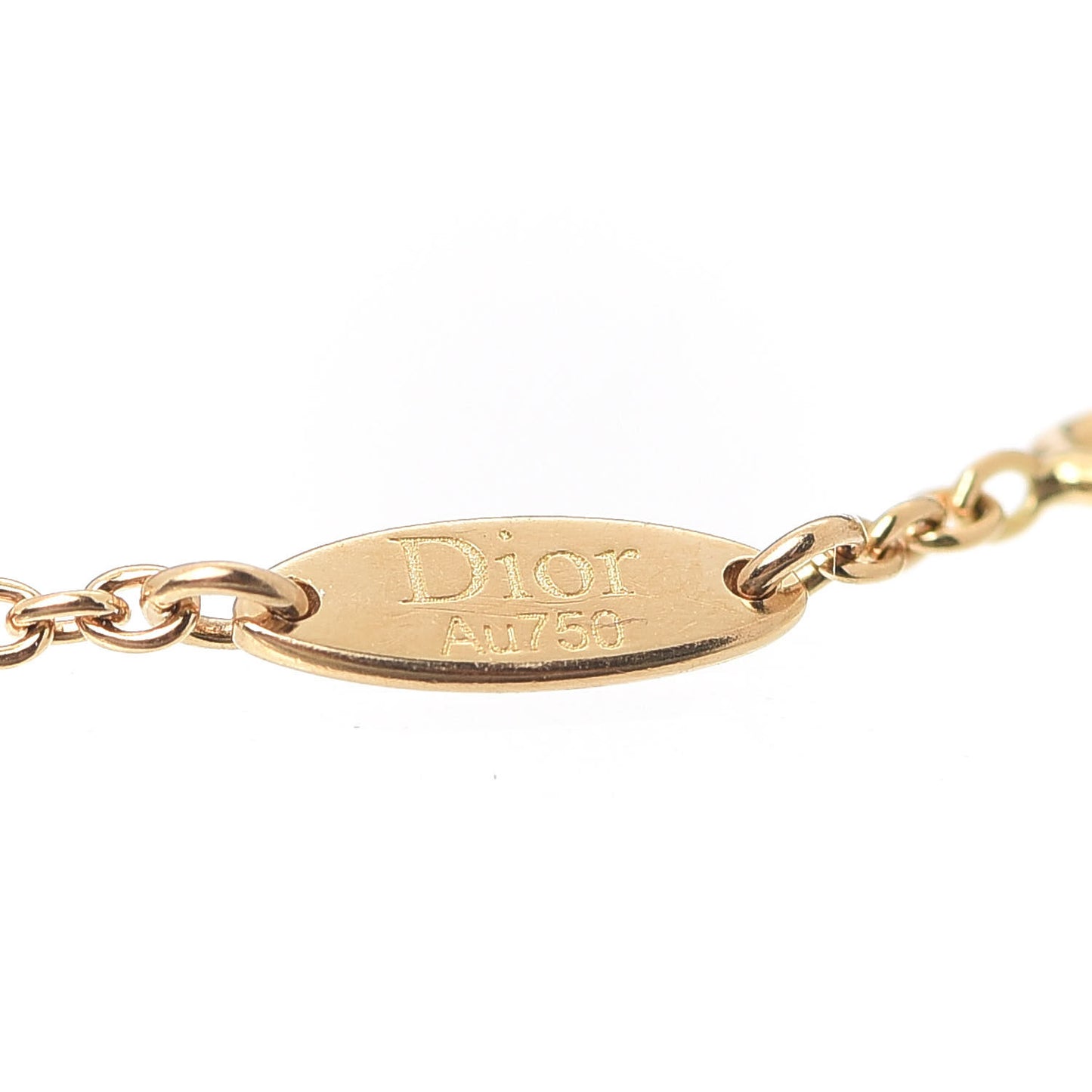 18K Yellow Gold Diamond Mother of Pearl Rose Des Vents Bracelet