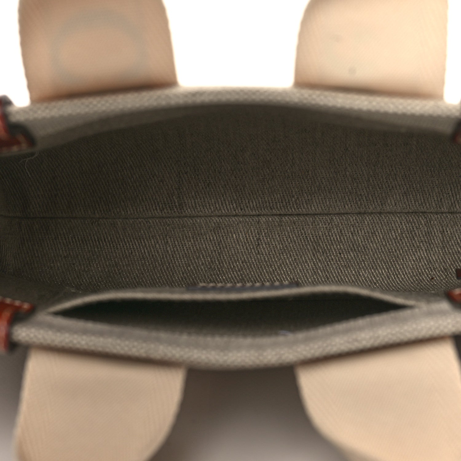 Chloe Cotton Calfskin Small Woody Ribbon Tote With Strap White Brown 4 of 7