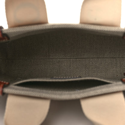 Chloe Cotton Calfskin Small Woody Ribbon Tote With Strap White Brown 4 of 7
