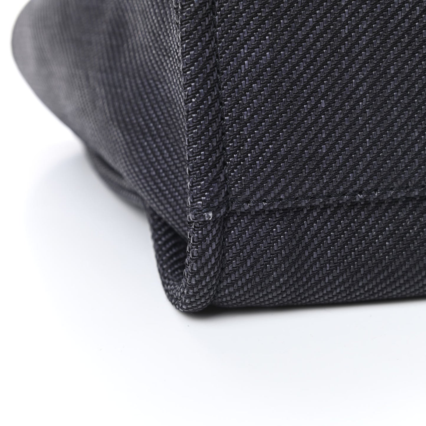 Mixed Fibers Calfskin Small Deauville Tote Black