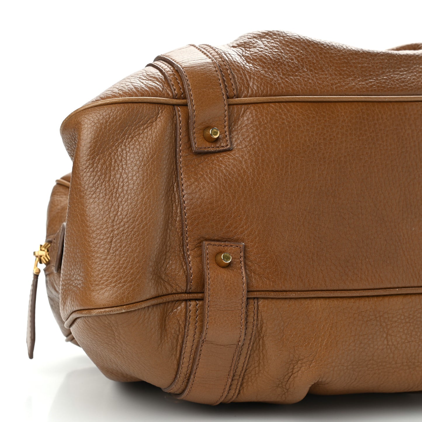Pebbled Calfskin Small Ashbury Satchel Brown