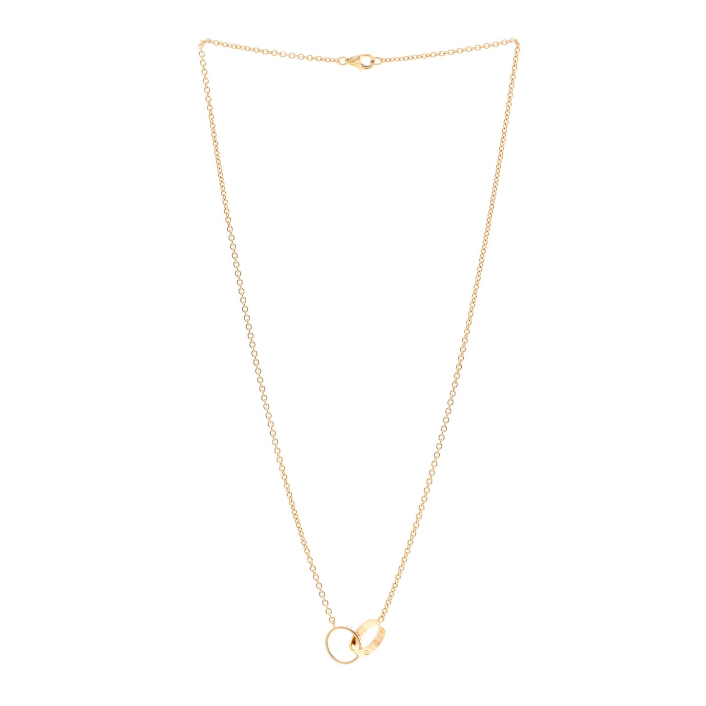 18K Yellow Gold Interlocking LOVE Necklace