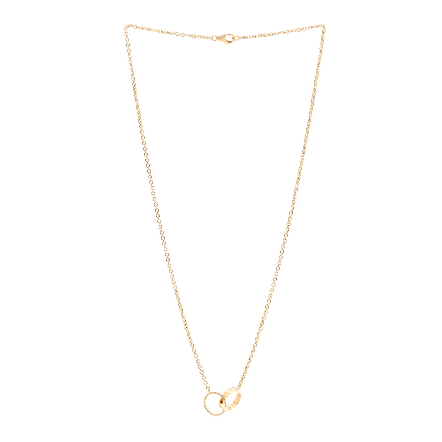 Cartier 18K Yellow Gold Interlocking LOVE Necklace 3 of 5