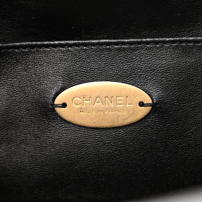Chanel Velvet Enamel CC Kiss Lock Clutch Black 6 of 12
