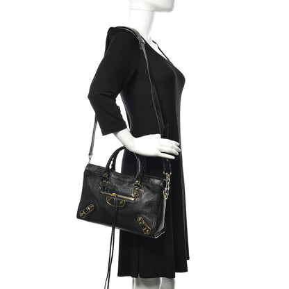 Balenciaga Chevre Gold Metallic Edge Hardware S City Black 2 of 9