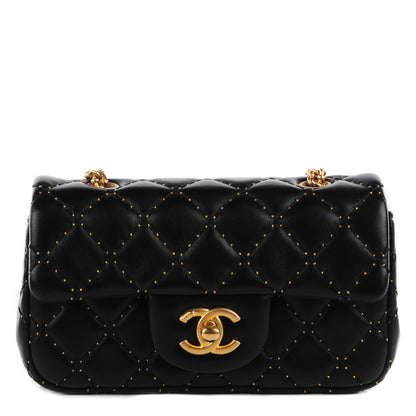 Chanel Lambskin Quilted Extra Mini Beaded Flap Black 1 of 9