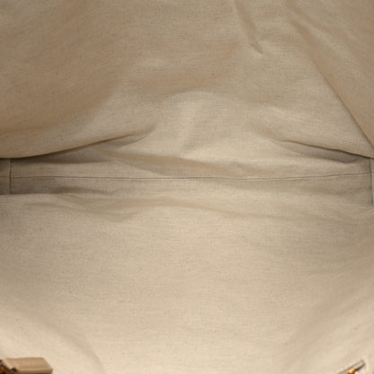 Saint Laurent Nubuck Suede Quilted Maxi Icare Shopping Tote Safari Beige 6 of 13