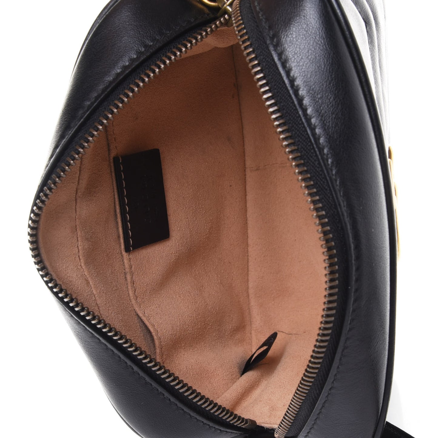 Calfskin Matelasse Mini GG Marmont Chain Shoulder Bag Black