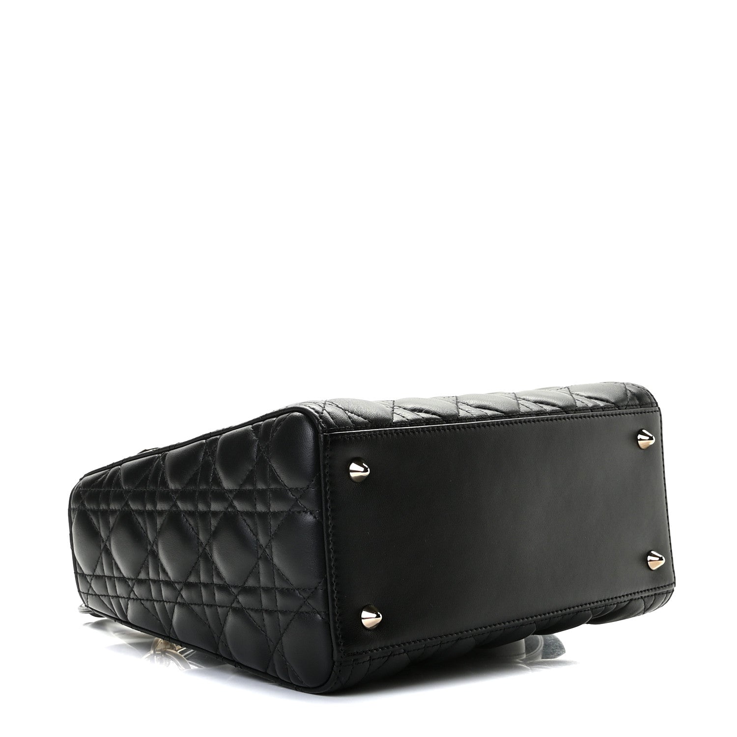 Christian Dior Lambskin Cannage Medium Lady Dior Black 3 of 8