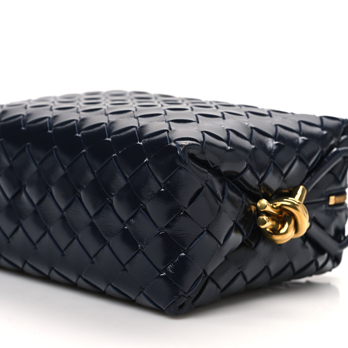 Polished Nappa Intrecciato Knot Small Loop Camera Bag Space