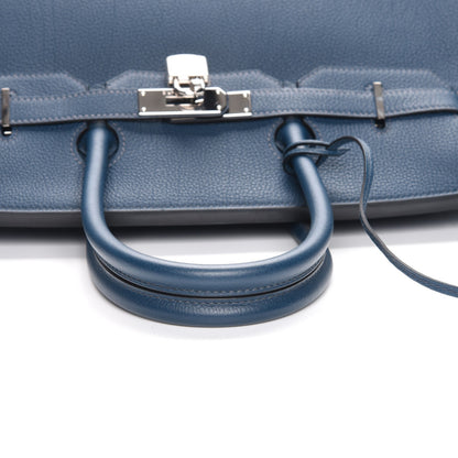 Hermes Taurillon Clemence Birkin 35 Bleu De Prusse 10 of 24