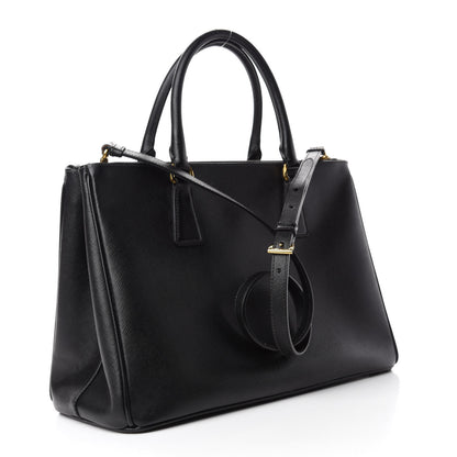 Prada Saffiano Medium Galleria Double Zip Tote Black 3 of 13