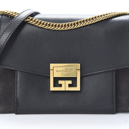 Givenchy Goatskin Suede Small GV3 Shoulder Bag Black 7 of 11