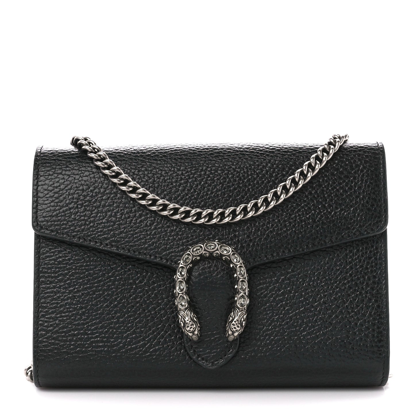 Calfskin Mini Dionysus Chain Wallet Black