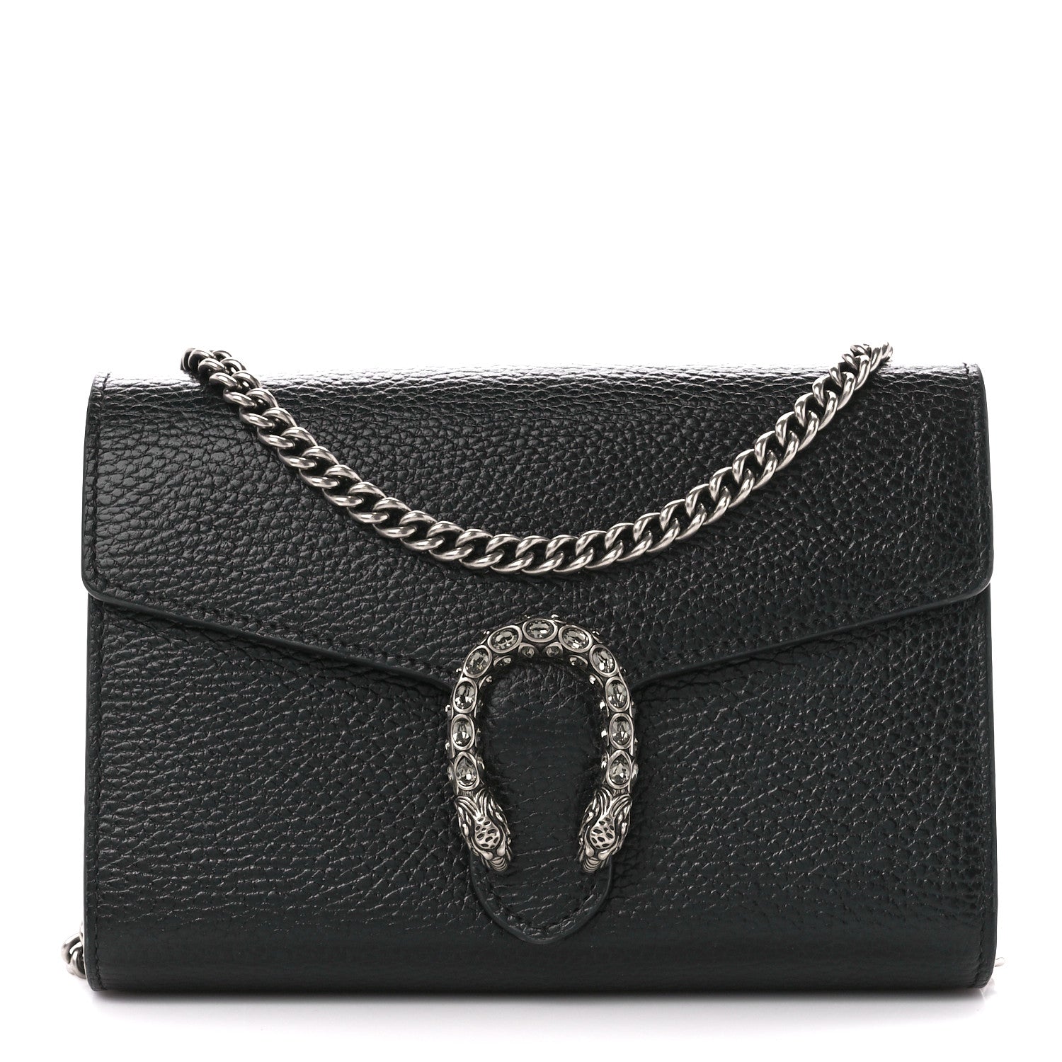 Gucci Calfskin Mini Dionysus Chain Wallet Black 1 of 11