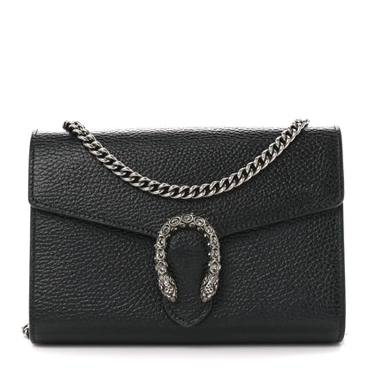 Gucci Calfskin Mini Dionysus Chain Wallet Black 1 of 11