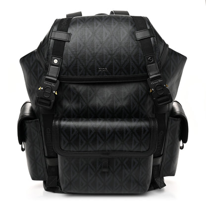 Christian Dior Canvas CD Diamond Hit The Road Backpack Black 1 of 9